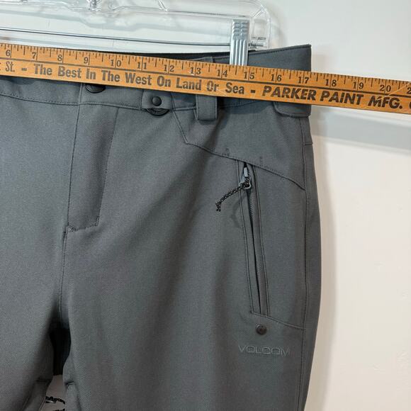 Volcom Women's Snow Pants Mountain Ski Snowboard Grey Waterproof Large - Picture 5 of 11